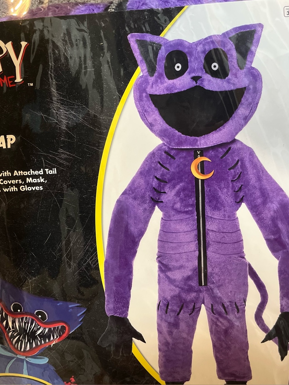 Poppy playtime catnap costume boys kids medium 8-10 new